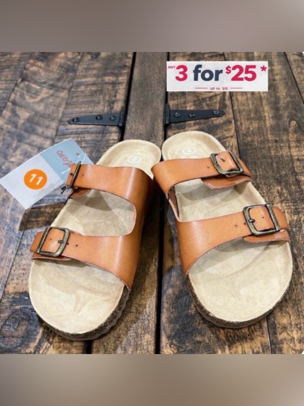 Cat & Jack slide on sandals size 11